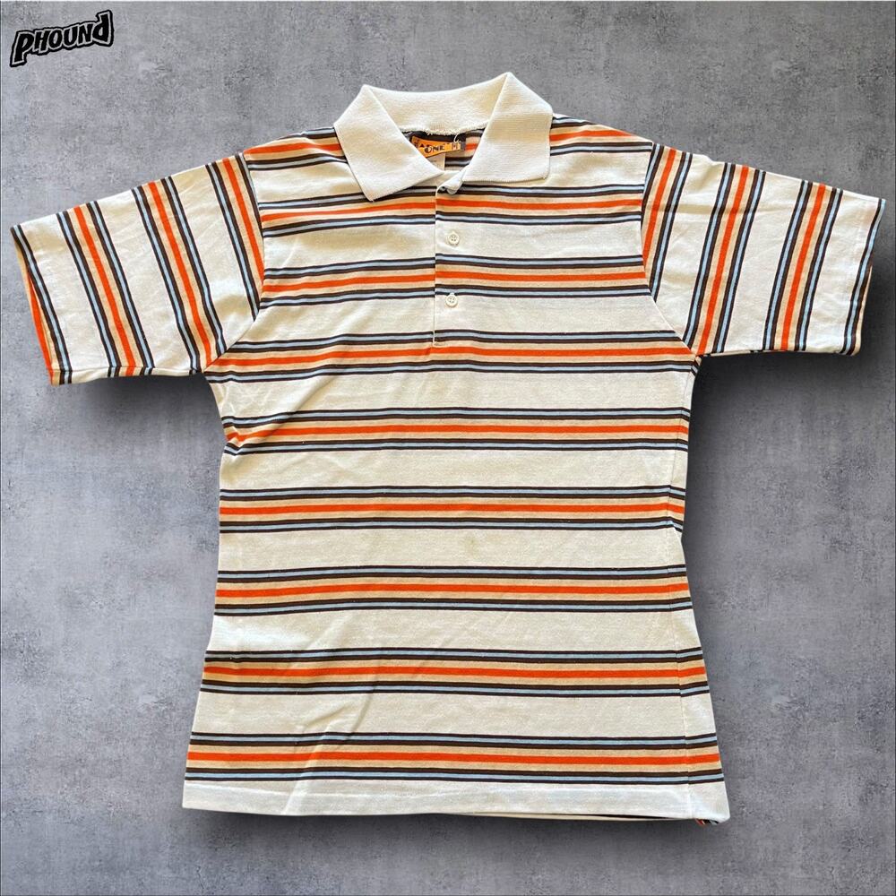 Vintage 70s Admit-One MOD Polo Shirt M Small Spot Surf